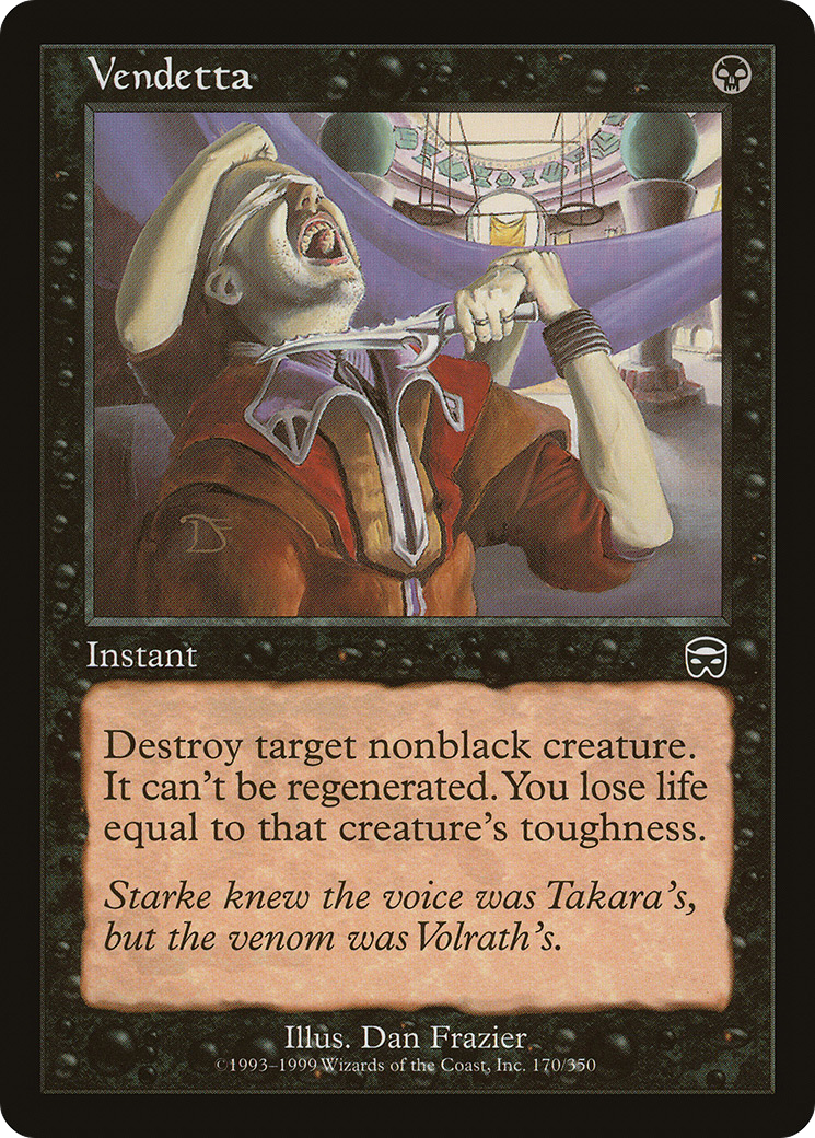 Vendetta (MMQ-170) - Mercadian Masques - Premium MTG Single from Wizards of the Coast - Just $0.09! Shop now at Game Crave Tournament Store