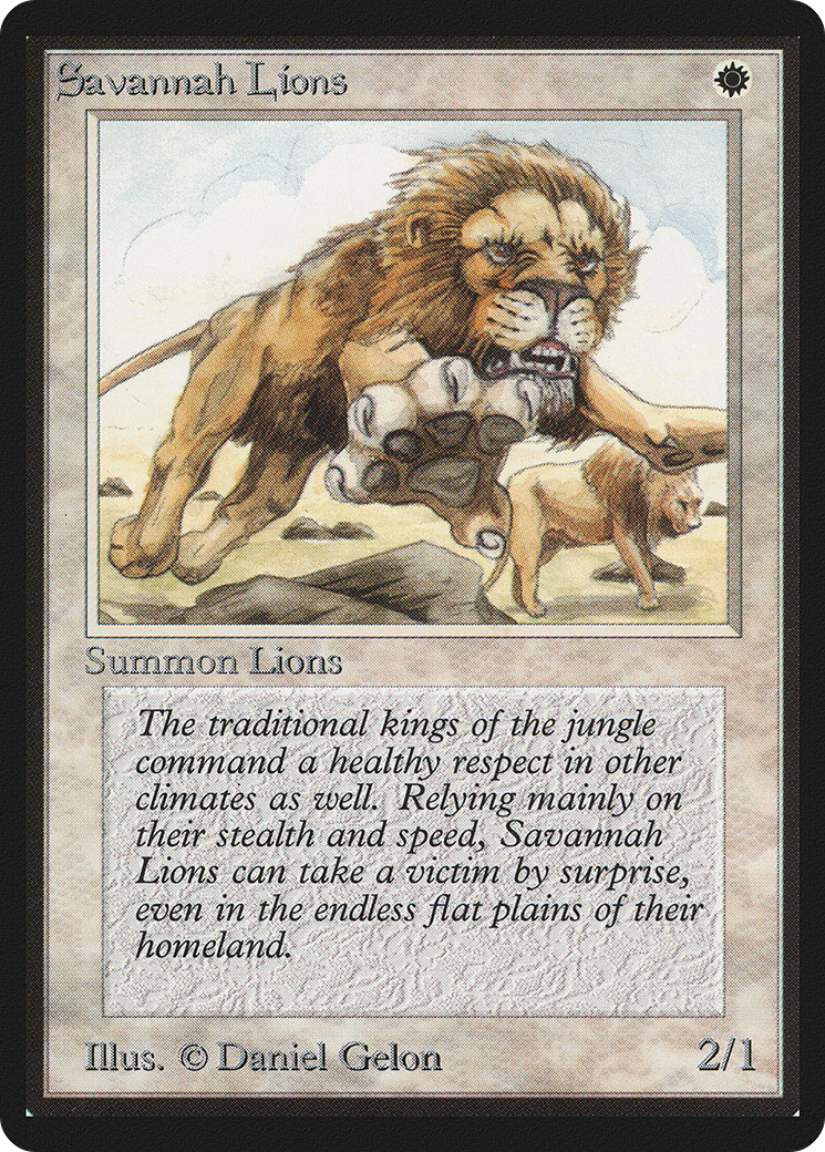 Savannah Lions (LEB-039) - Limited Edition Beta - Premium MTG Single from Wizards of the Coast - Just $143.88! Shop now at Game Crave Tournament Store
