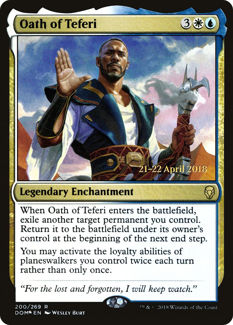 Oath of Teferi (PDOM-200S) - Dominaria Promos Foil - Premium MTG Single from Wizards of the Coast - Just $3.04! Shop now at Game Crave Tournament Store