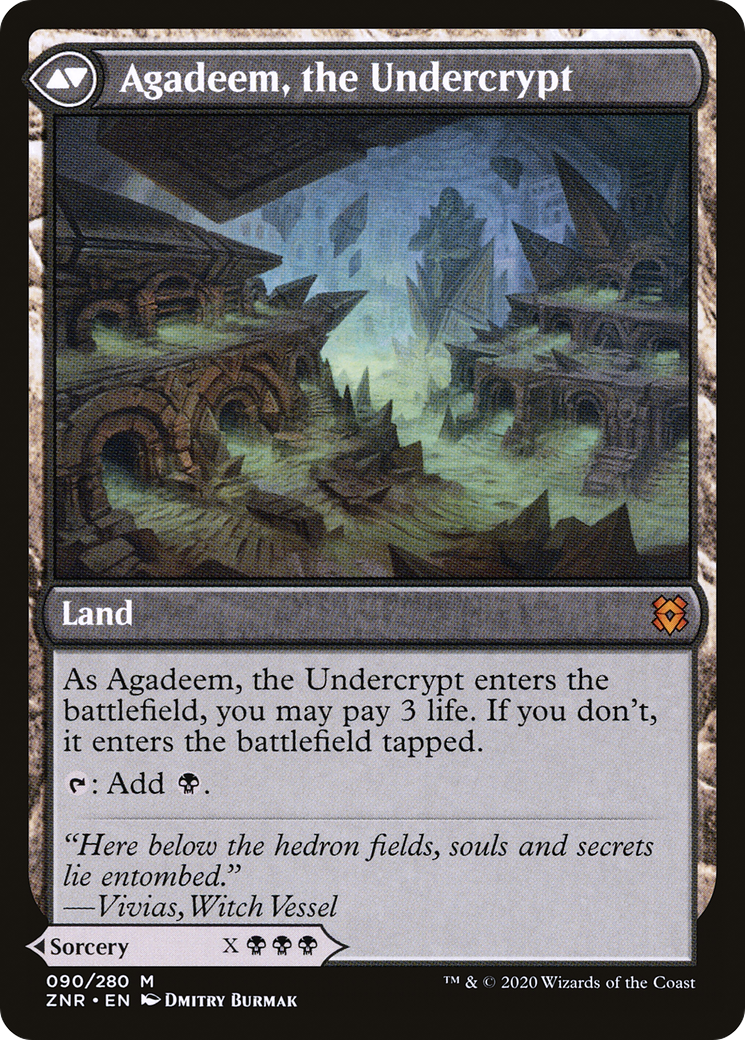 Agadeem's Awakening // Agadeem, the Undercrypt (ZNR-090) - Zendikar Rising Foil - Premium MTG Single from Wizards of the Coast - Just $17.79! Shop now at Game Crave Tournament Store