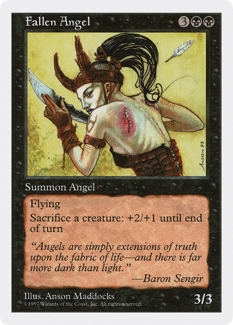 Fallen Angel (5ED-161) - Fifth Edition - Premium MTG Single from Wizards of the Coast - Just $0.24! Shop now at Game Crave Tournament Store