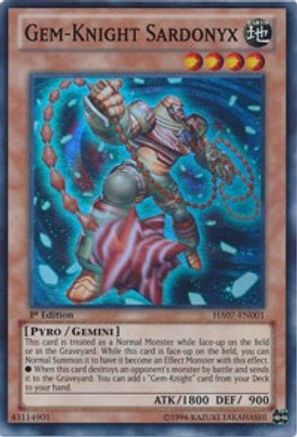 Gem-Knight Sardonyx (HA07-EN001) - Hidden Arsenal 7: Knight of Stars 1st Edition - Premium Yugioh Single from Konami - Just $0.26! Shop now at Game Crave Tournament Store