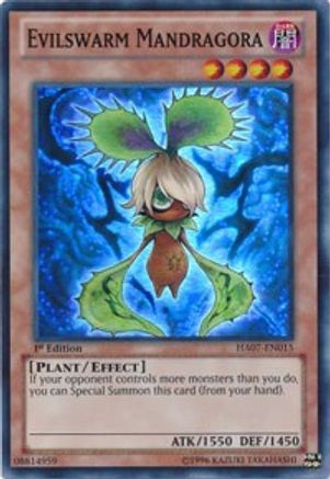 Evilswarm Mandragora (HA07-EN015) - Hidden Arsenal 7: Knight of Stars 1st Edition - Premium Yugioh Single from Konami - Just $0.14! Shop now at Game Crave Tournament Store