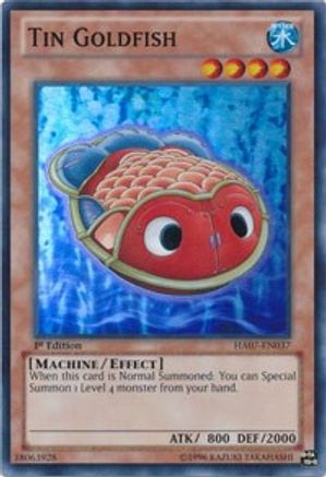 Tin Goldfish (HA07-EN037) - Hidden Arsenal 7: Knight of Stars Unlimited - Premium Yugioh Single from Konami - Just $0.71! Shop now at Game Crave Tournament Store
