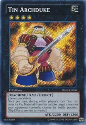 Tin Archduke (HA07-EN060) - Hidden Arsenal 7: Knight of Stars Unlimited - Premium Yugioh Single from Konami - Just $0.25! Shop now at Game Crave Tournament Store