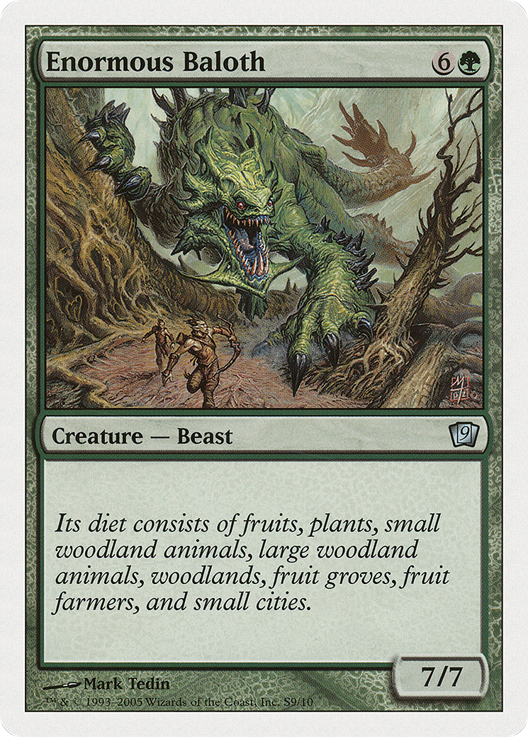 Enormous Baloth (9ED-0S9) - Ninth Edition - Premium MTG Single from Wizards of the Coast - Just $0.08! Shop now at Game Crave Tournament Store