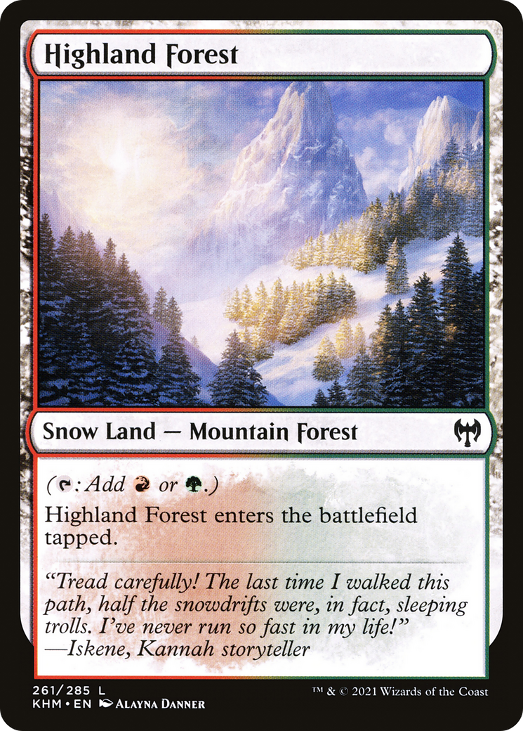 Highland Forest (KHM-261) - Kaldheim: (snow) - Premium MTG Single from Wizards of the Coast - Just $0.08! Shop now at Game Crave Tournament Store