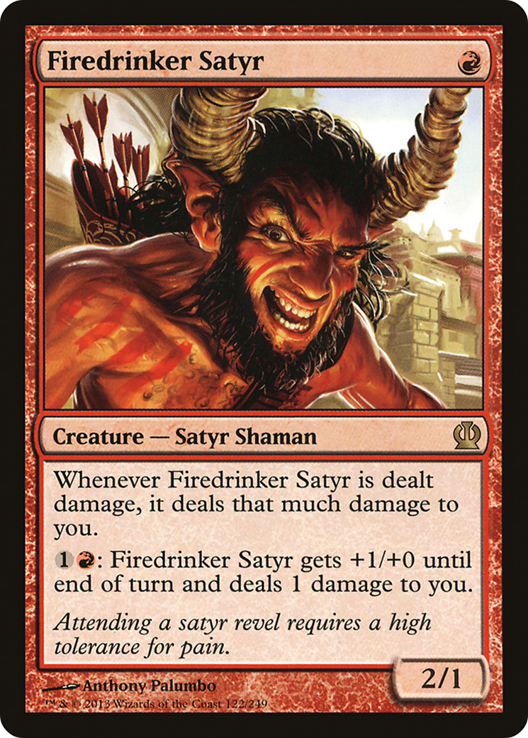 Firedrinker Satyr (THS-122) - Theros Foil - Premium MTG Single from Wizards of the Coast - Just $0.09! Shop now at Game Crave Tournament Store