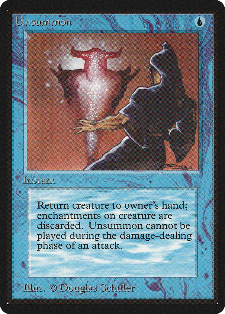 Unsummon (LEB-087) - Limited Edition Beta - Premium MTG Single from Wizards of the Coast - Just $4.54! Shop now at Game Crave Tournament Store