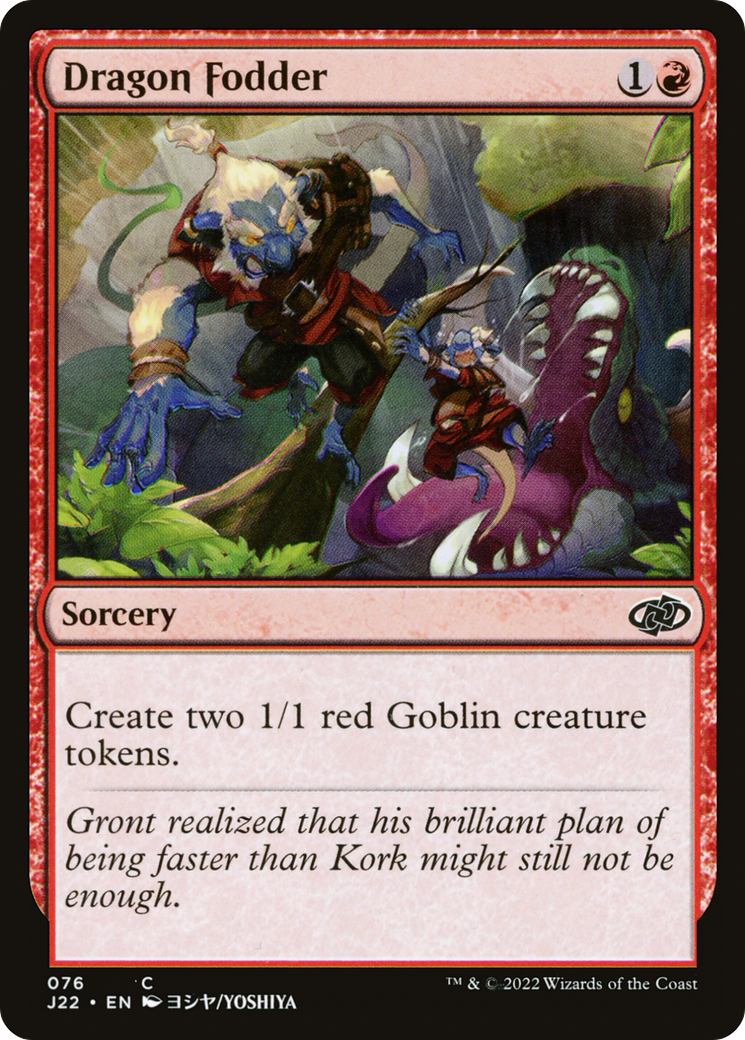 Dragon Fodder (J22-076) - Jumpstart 2022 - Premium MTG Single from Wizards of the Coast - Just $0.08! Shop now at Game Crave Tournament Store