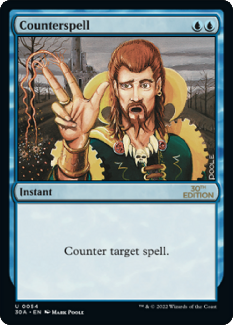 Counterspell (30A-054) - 30th Anniversary Edition - Premium MTG Single from Wizards of the Coast - Just $6.99! Shop now at Game Crave Tournament Store