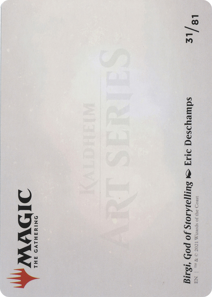 Birgi, God of Storytelling // Birgi, God of Storytelling (AKHM-031) - Kaldheim Art Series (Borderless) - Premium MTG Single from Wizards of the Coast - Just $0! Shop now at Game Crave Tournament Store
