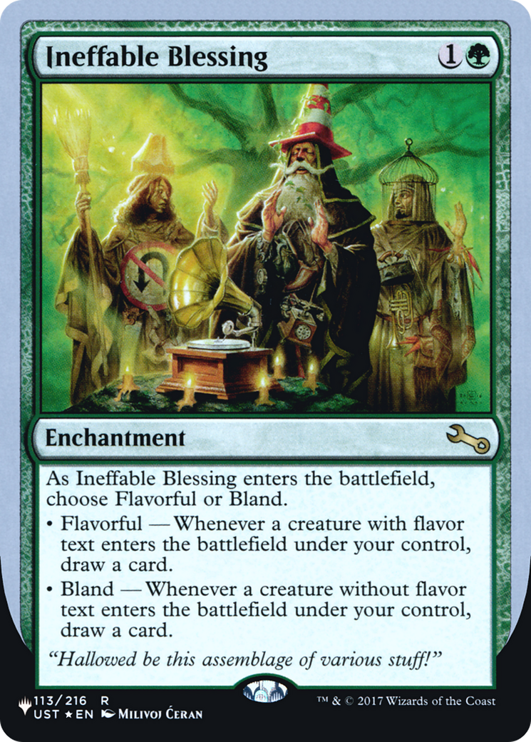 Ineffable Blessing (UPLIST-038) - The List (Unfinity Foil Edition) Foil - Premium MTG Single from Wizards of the Coast - Just $0.08! Shop now at Game Crave Tournament Store