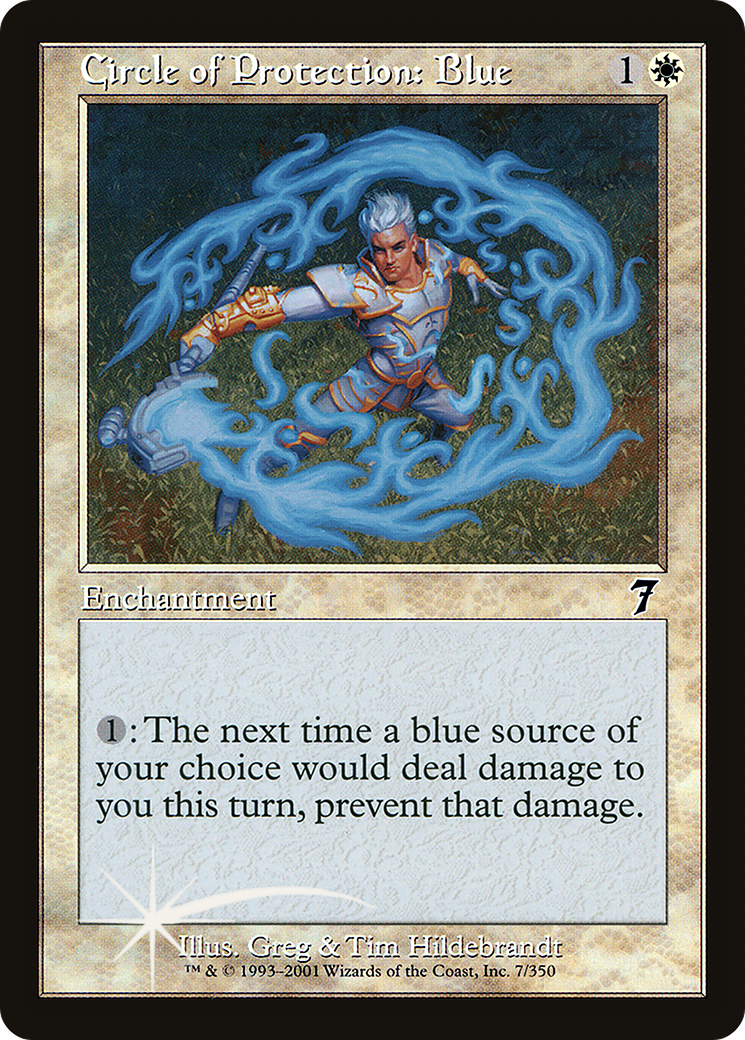 Circle of Protection: Blue (7ED-07★) - Seventh Edition Foil - Premium MTG Single from Wizards of the Coast - Just $1.51! Shop now at Game Crave Tournament Store