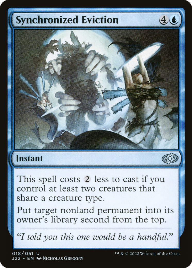 Synchronized Eviction (J22-018) - Jumpstart 2022 - Premium MTG Single from Wizards of the Coast - Just $0.08! Shop now at Game Crave Tournament Store