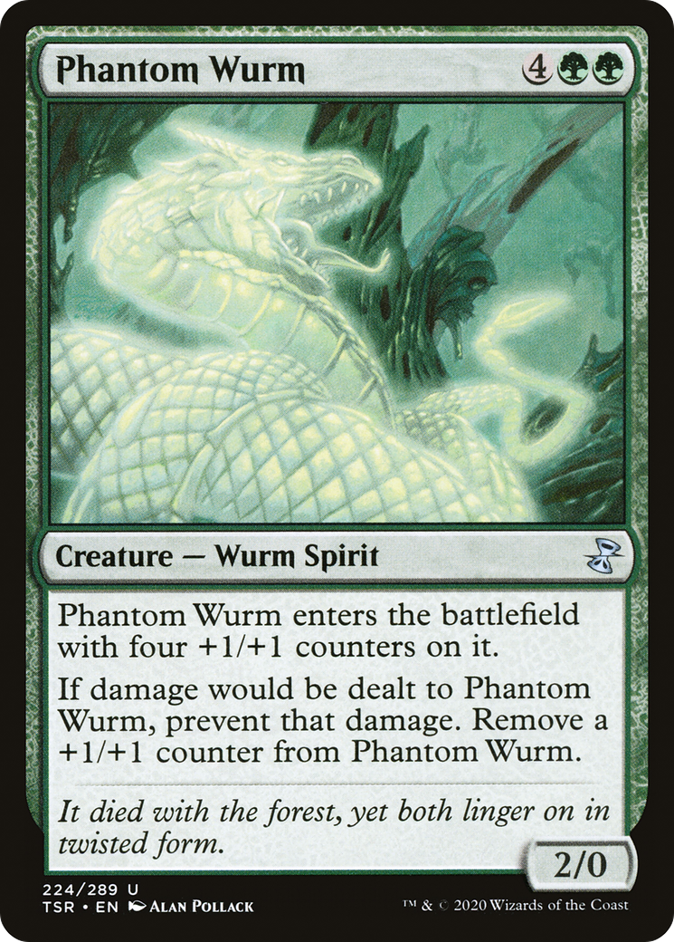 Phantom Wurm (TSR-224) - Time Spiral Remastered Foil - Premium MTG Single from Wizards of the Coast - Just $0.08! Shop now at Game Crave Tournament Store