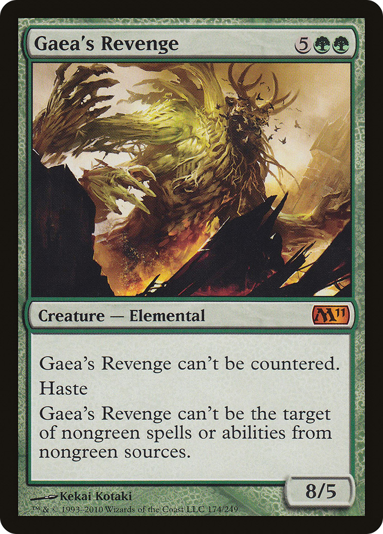 Gaea's Revenge (M11-174) - Magic 2011 Foil - Premium MTG Single from Wizards of the Coast - Just $0.36! Shop now at Game Crave Tournament Store