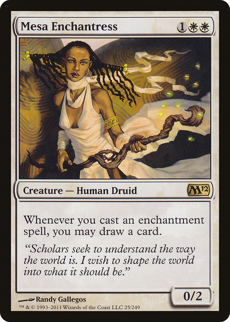 Mesa Enchantress (M12-025) - Magic 2012 - Premium MTG Single from Wizards of the Coast - Just $0.49! Shop now at Game Crave Tournament Store