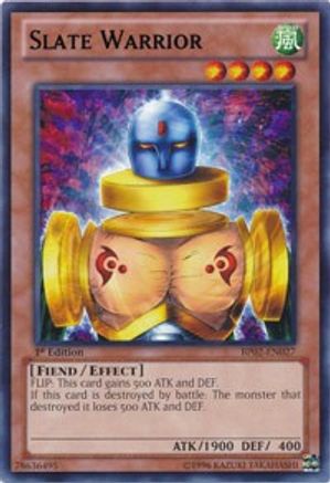 Slate Warrior (BP02-EN027) - Battle Pack 2: War of the Giants Unlimited - Premium Yugioh Single from Konami - Just $0.08! Shop now at Game Crave Tournament Store