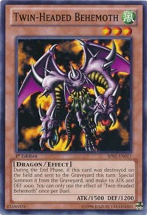 Twin-Headed Behemoth (BP02-EN017) - Battle Pack 2: War of the Giants 1st Edition - Premium Yugioh Single from Konami - Just $0.08! Shop now at Game Crave Tournament Store