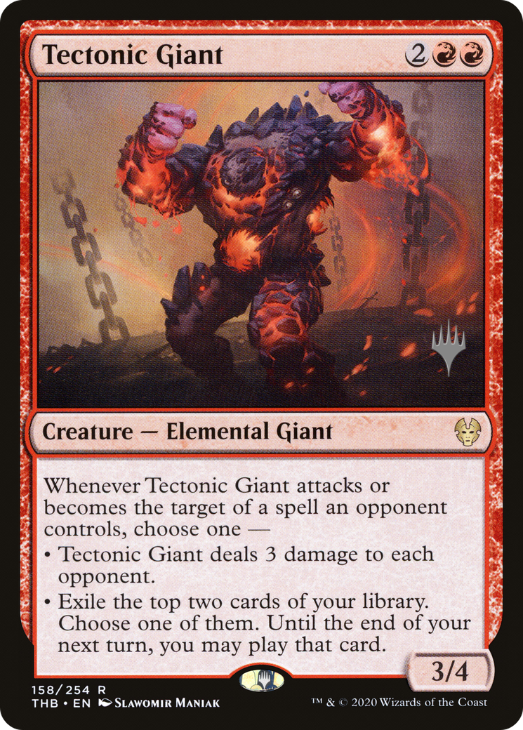 Tectonic Giant (PTHB-158P) - Theros Beyond Death Promos Foil - Premium MTG Single from Wizards of the Coast - Just $0.19! Shop now at Game Crave Tournament Store