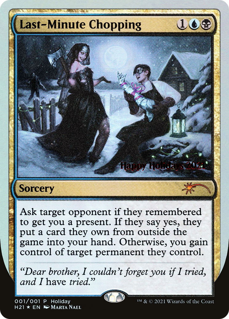Last-Minute Chopping (HHO-021) - Happy Holidays Foil - Premium MTG Single from Wizards of the Coast - Just $7.93! Shop now at Game Crave Tournament Store