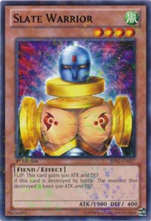 Slate Warrior (Mosaic Rare) (BP02-EN027) - Battle Pack 2: War of the Giants Unlimited - Premium Yugioh Single from Konami - Just $0.34! Shop now at Game Crave Tournament Store