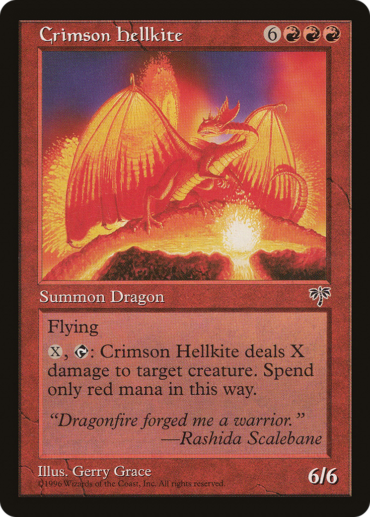 Crimson Hellkite (MIR-167) - Mirage - Premium MTG Single from Wizards of the Coast - Just $0.25! Shop now at Game Crave Tournament Store