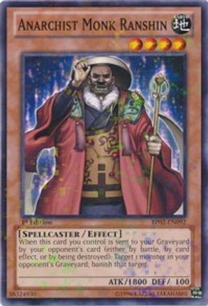 Anarchist Monk Ranshin (Mosaic Rare) (BP02-EN092) - Battle Pack 2: War of the Giants 1st Edition - Premium Yugioh Single from Konami - Just $0.25! Shop now at Game Crave Tournament Store