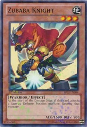 Zubaba Knight (Mosaic Rare) (BP02-EN099) - Battle Pack 2: War of the Giants Unlimited - Premium Yugioh Single from Konami - Just $0.39! Shop now at Game Crave Tournament Store