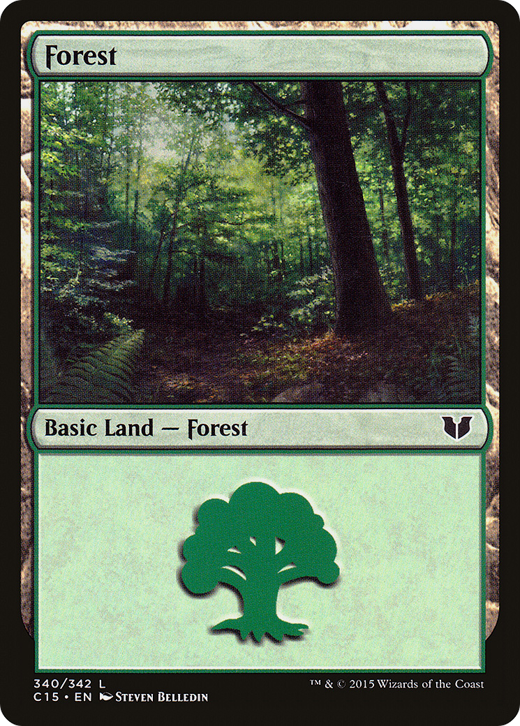 Forest (C15-340) - Commander 2015 - Premium MTG Single from Wizards of the Coast - Just $0.25! Shop now at Game Crave Tournament Store