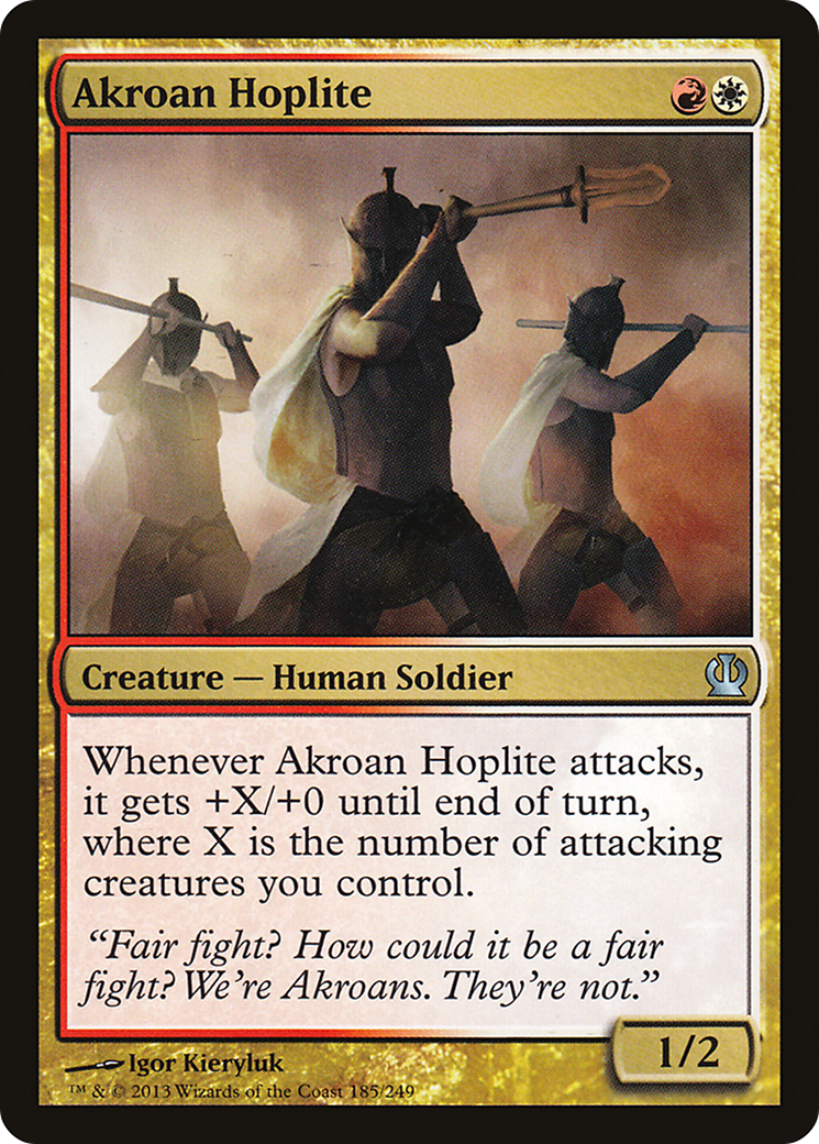 Akroan Hoplite (THS-185) - Theros - Premium MTG Single from Wizards of the Coast - Just $0.25! Shop now at Game Crave Tournament Store