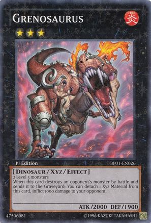 Grenosaurus (Starfoil) (BP01-EN026) - Battle Pack: Epic Dawn Unlimited - Premium Yugioh Single from Konami - Just $0.25! Shop now at Game Crave Tournament Store