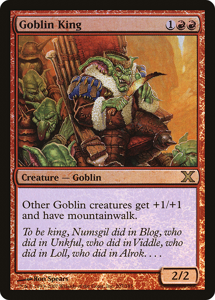 Goblin King (10E-207★) - Tenth Edition Foil - Premium MTG Single from Wizards of the Coast - Just $30.43! Shop now at Game Crave Tournament Store