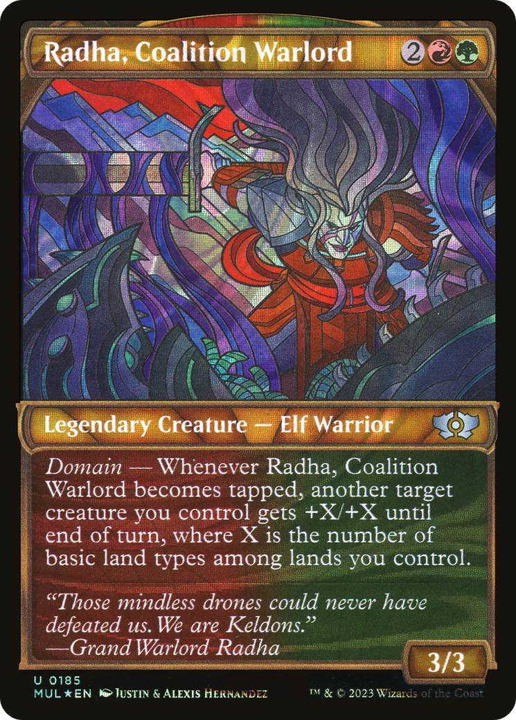 Radha, Coalition Warlord (MUL-185) - Multiverse Legends: (Showcase) Foil - Premium MTG Single from Wizards of the Coast - Just $0.08! Shop now at Game Crave Tournament Store