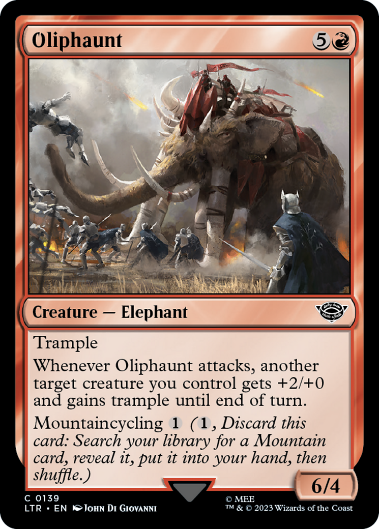 Oliphaunt (LTR-139) - The Lord of the Rings: Tales of Middle-earth Foil - Premium MTG Single from Wizards of the Coast - Just $0.09! Shop now at Game Crave Tournament Store
