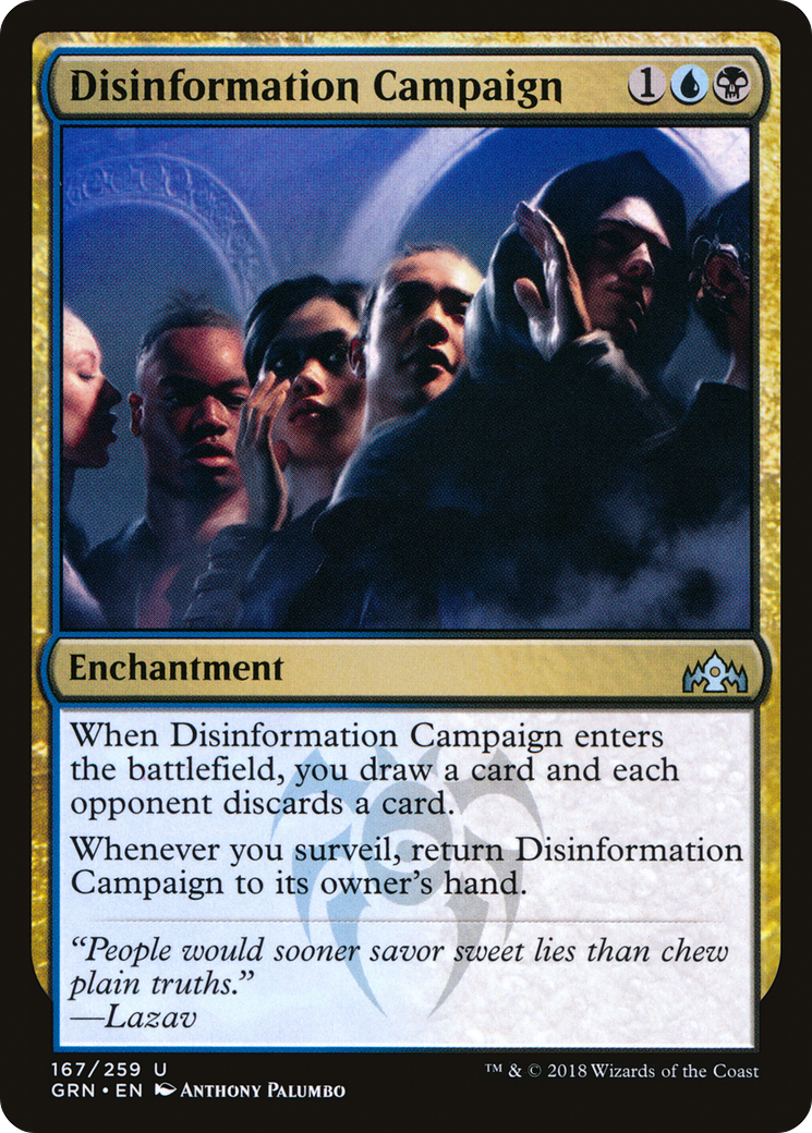 Disinformation Campaign (GRN-167) - Guilds of Ravnica Foil - Premium MTG Single from Wizards of the Coast - Just $0.64! Shop now at Game Crave Tournament Store