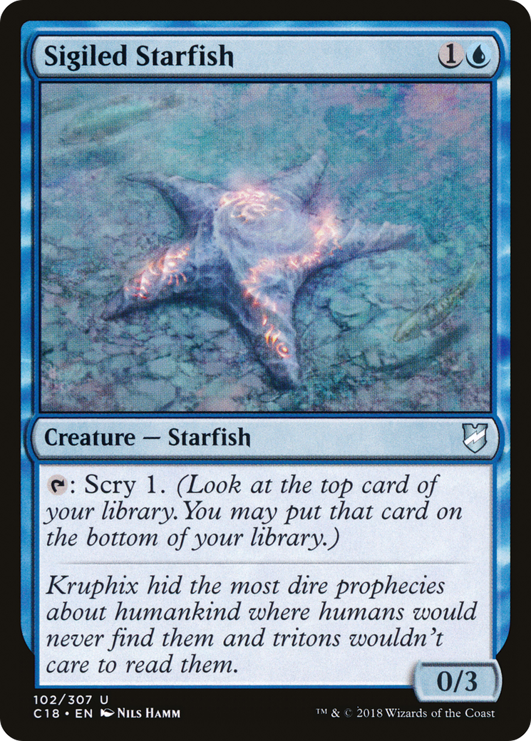 Sigiled Starfish (C18-102) - Commander 2018 - Premium MTG Single from Wizards of the Coast - Just $0.25! Shop now at Game Crave Tournament Store