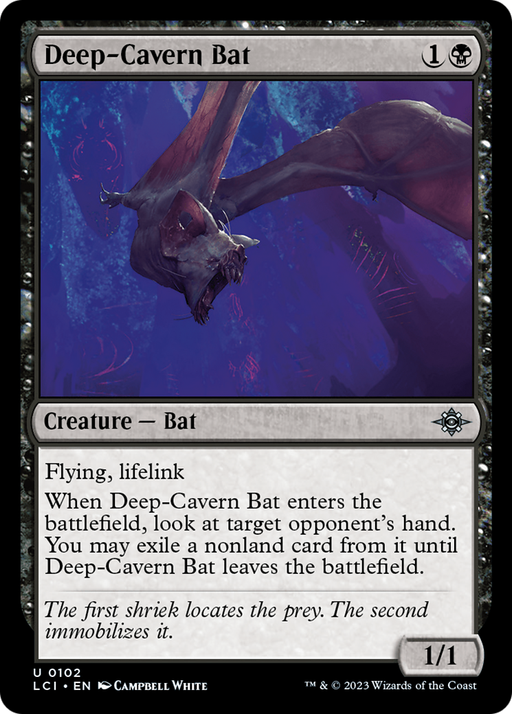 Deep-Cavern Bat (LCI-102) - The Lost Caverns of Ixalan Foil - Premium MTG Single from Wizards of the Coast - Just $0.13! Shop now at Game Crave Tournament Store