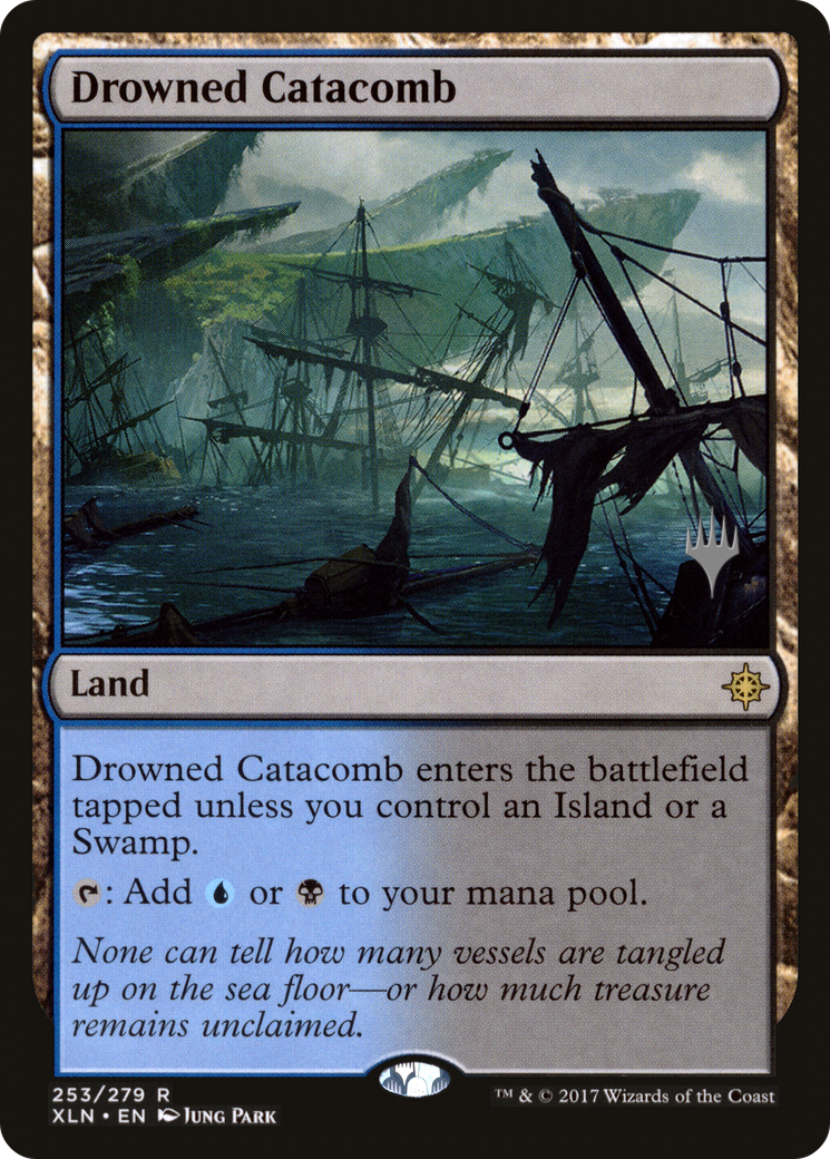 Drowned Catacomb (PXLN-253P) - Ixalan Promos Foil - Premium MTG Single from Wizards of the Coast - Just $7.78! Shop now at Game Crave Tournament Store