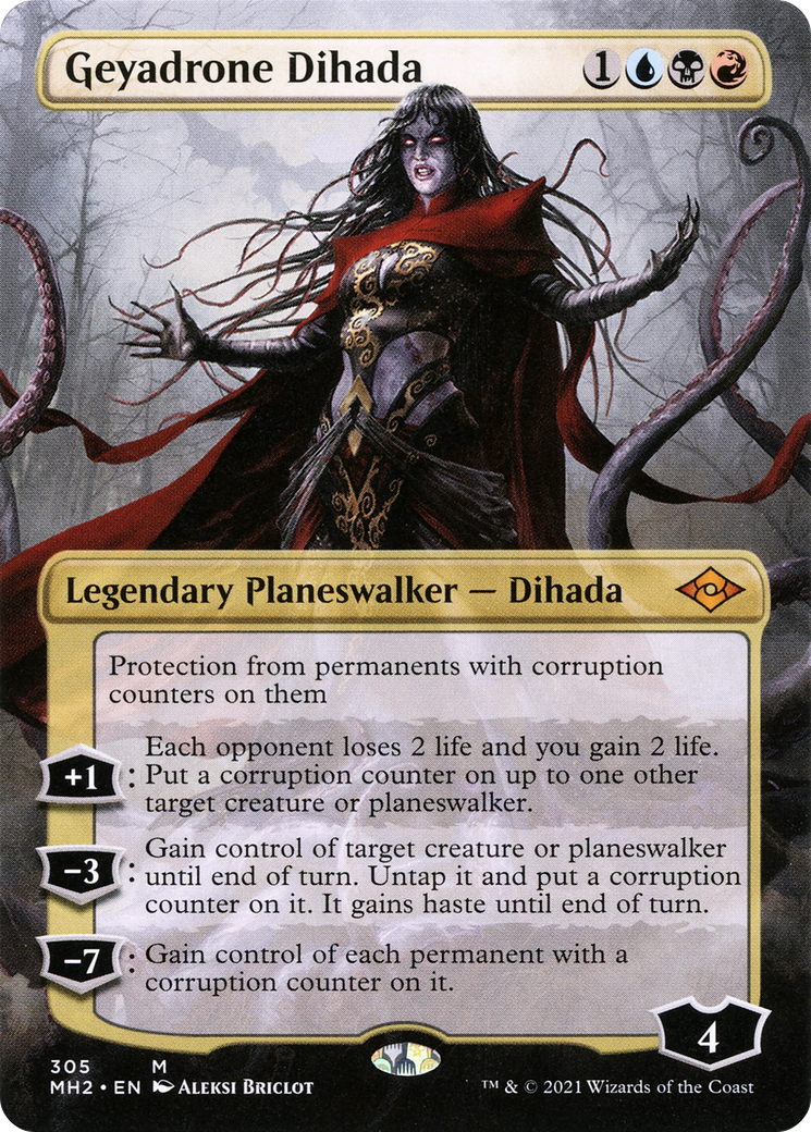 Geyadrone Dihada (MH2-305) - Modern Horizons 2 (Borderless) Foil - Premium MTG Single from Wizards of the Coast - Just $1! Shop now at Game Crave Tournament Store