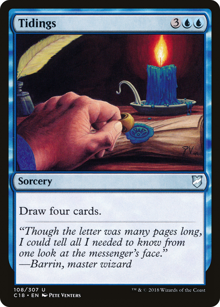 Tidings (C18-108) - Commander 2018 - Premium MTG Single from Wizards of the Coast - Just $0.08! Shop now at Game Crave Tournament Store