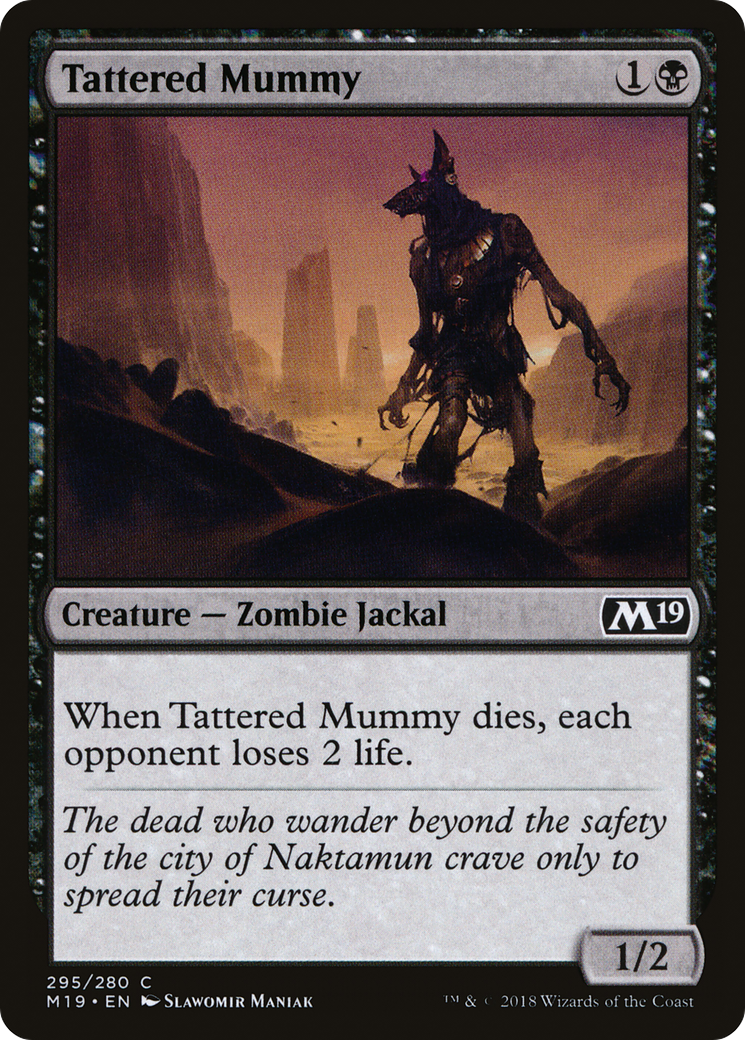 Tattered Mummy (M19-295) - Core Set 2019 - Premium MTG Single from Wizards of the Coast - Just $0.08! Shop now at Game Crave Tournament Store