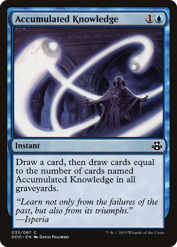 Accumulated Knowledge (DDO-035) - Duel Decks: Elspeth vs. Kiora - Premium MTG Single from Wizards of the Coast - Just $0.10! Shop now at Game Crave Tournament Store