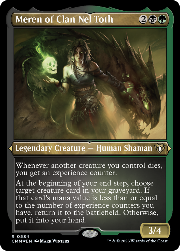 Meren of Clan Nel Toth (CMM-584) - Commander Masters Etched Foil - Premium MTG Single from Wizards of the Coast - Just $2.65! Shop now at Game Crave Tournament Store