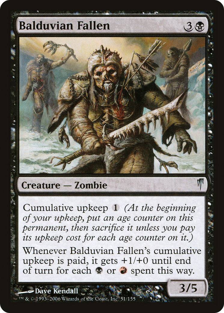 Balduvian Fallen (CSP-051) - Coldsnap Foil - Premium MTG Single from Wizards of the Coast - Just $0.11! Shop now at Game Crave Tournament Store