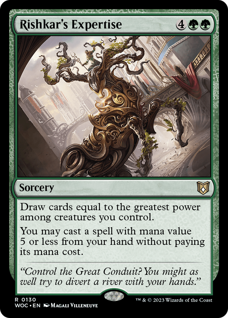 Rishkar's Expertise (WOC-130) - Wilds of Eldraine Commander - Premium MTG Single from Wizards of the Coast - Just $1.56! Shop now at Game Crave Tournament Store