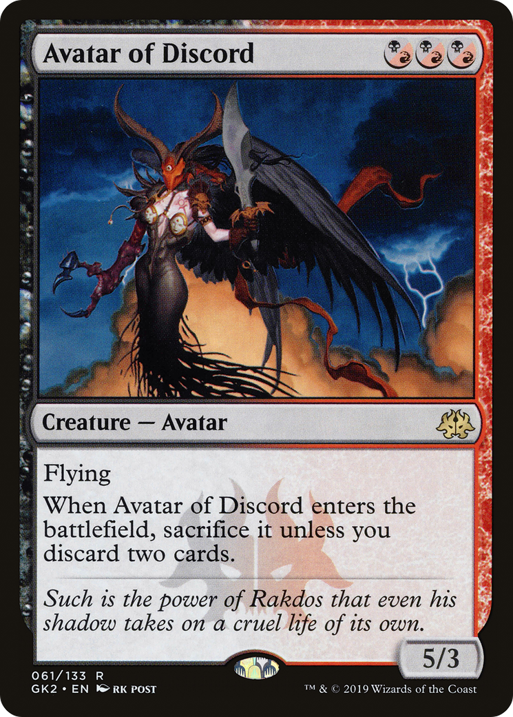 Avatar of Discord (GK2-061) - RNA Guild Kit - Premium MTG Single from Wizards of the Coast - Just $0.08! Shop now at Game Crave Tournament Store