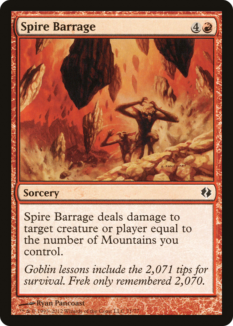Spire Barrage (DDI-071) - Duel Decks: Venser vs. Koth - Premium MTG Single from Wizards of the Coast - Just $0.08! Shop now at Game Crave Tournament Store