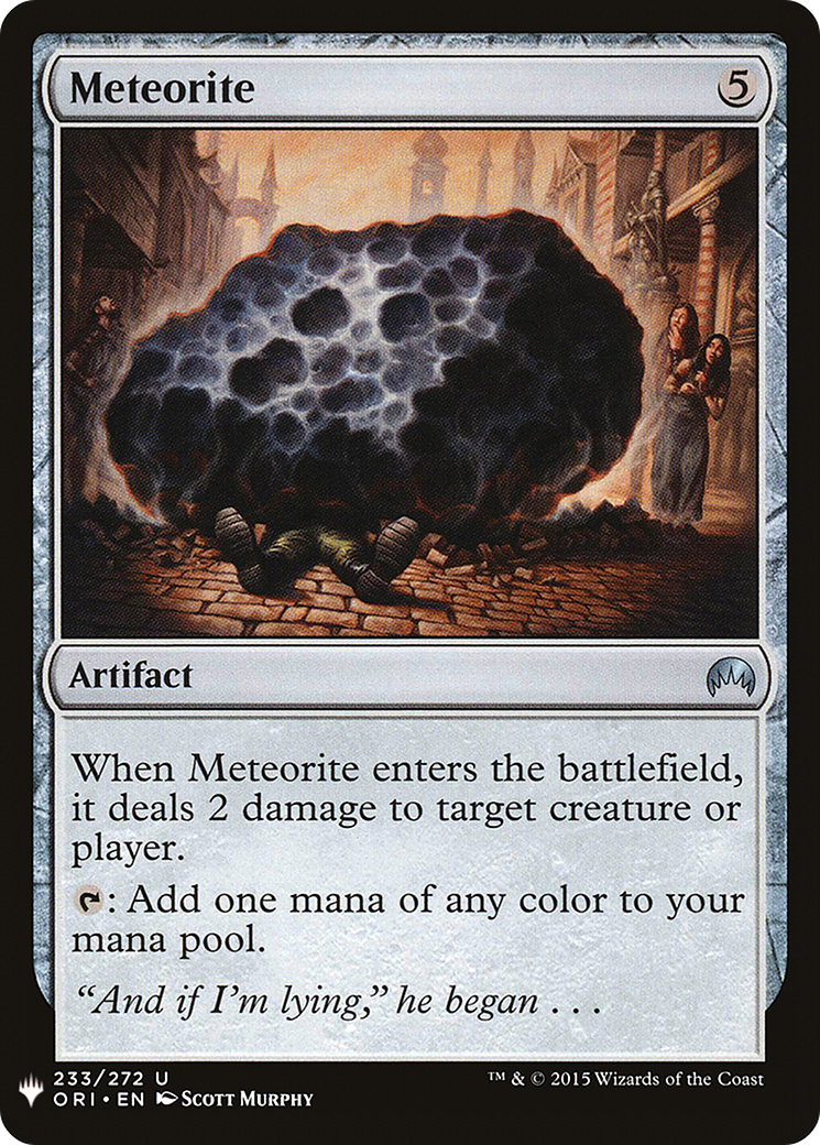 Meteorite (MB1-1605) - Mystery Booster - Premium MTG Single from Wizards of the Coast - Just $0.25! Shop now at Game Crave Tournament Store